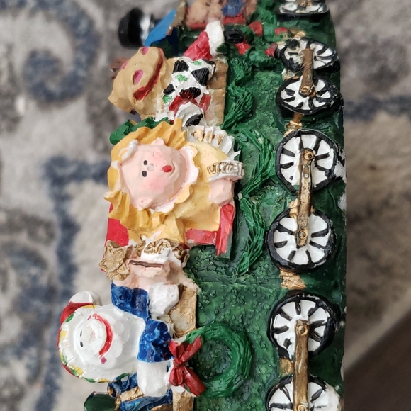 Christmas Train Pillar Candle Base Holiday Expressions 6 in Christmas Ceramic 2 - Picture 6 of 7